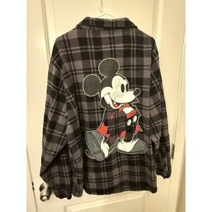 Cakeworthy Disney Halloween Mickey Mouse Vampire Flannel Shirt XL 2X NEW